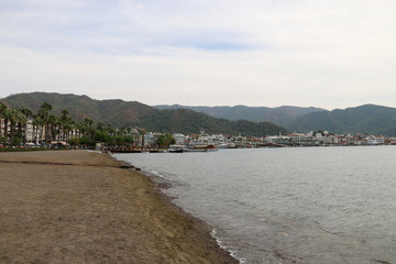 Wall Mural - beach view of the city Marmaris