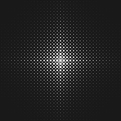 Poster - Monochrome abstract geometrical halftone circle pattern background - vector illustration from dots