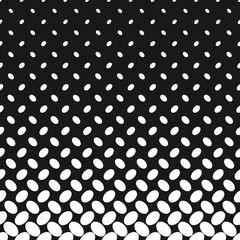 Poster - Monochrome repeating halftone ellipse pattern background template - abstract vector graphic