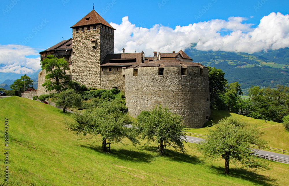 Obraz na płótnie Castle in Vaduz, Liechtenstein w salonie