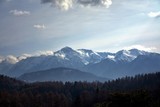 Fototapeta Góry - Retezat mountains seen from afar