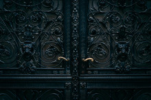 Wrought Iron Doors With Gold Handles