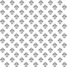 Seamless Vector Black Pattern With King Crowns On A White Background. Vector Illustration