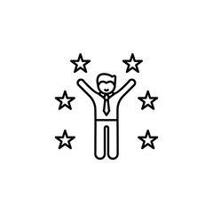Aufkleber - Leader, stars icon. Element of business company icon