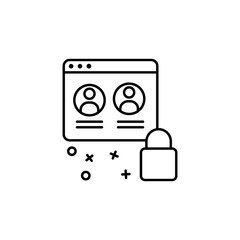 Poster - Web page lock security icon. Element of cyber security icon