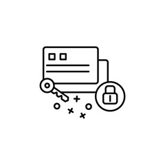 Poster - Card lock key security icon. Element of cyber security icon