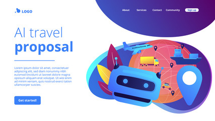Poster - artificial intelligence delivery, logistics and distribution. ai in travel and transportation, ai tr