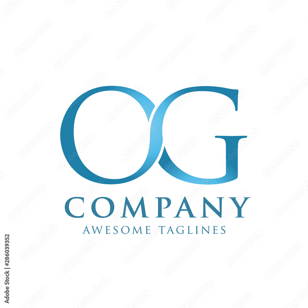 creative initial connected letters og logo monogram style Stock Vector ...