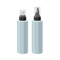 Two cans for styling hair. Vector illustration on a white background.