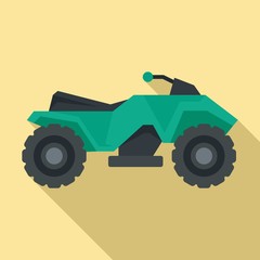 Canvas Print - Extreme quad bike icon. Flat illustration of extreme quad bike vector icon for web design