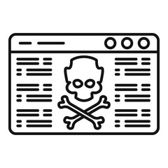 Poster - virus attack icon. outline virus attack vector icon for web design isolated on white background
