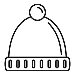 Poster - winter hat icon. outline winter hat vector icon for web design isolated on white background