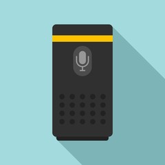 Poster - Smart speaker control icon. Flat illustration of smart speaker control vector icon for web design