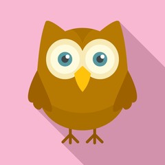 Poster - Night owl icon. Flat illustration of night owl vector icon for web design