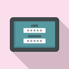 Poster - web bank login icon. flat illustration of web bank login vector icon for web design