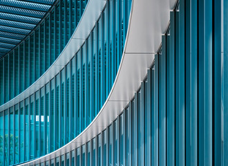 Aufkleber - Architecture detail Modern Building Glass facade wall curve pattern Exterior