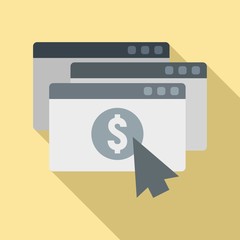Poster - web money page icon. flat illustration of web money page vector icon for web design