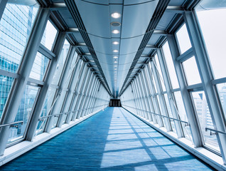 Poster - Architecture walkway glass wall Modern building perspective