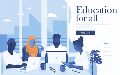 flat modern design illustration of education