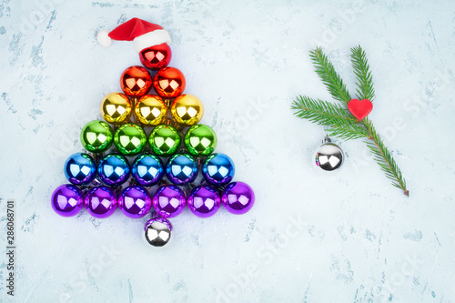 Christmas Tree Decorations Lgbtq Community Rainbow Flag Colors