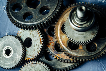 Gears from an old industrial machine