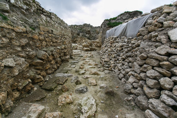 Poster - The ruins of a historical monument of Kherson necropolis in the city of Sevastopol