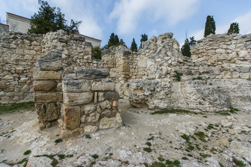 Poster - The ruins of a historical monument of Kherson necropolis in the city of Sevastopol