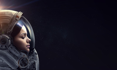 Wall Mural - exploring outer space. mixed media