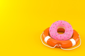 Canvas Print - Donut inside life buoy