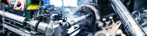Fotomural Industrie Fertigung an der Drechselbank
