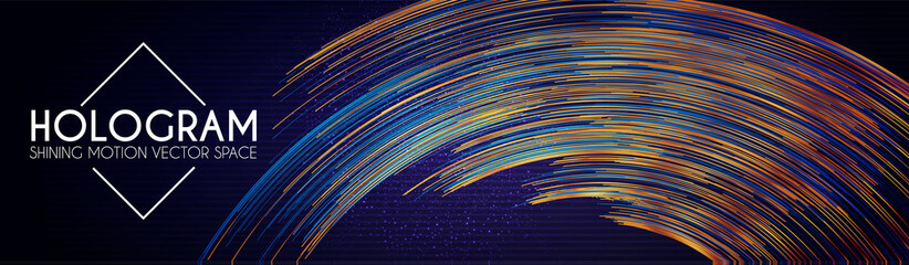 Wall Mural - motion backgound. magic color amd light effect design template. shining depth space.