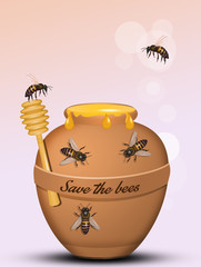 Sticker - save the bees from the planet