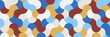 Stylish geometric background in tones of chili oil. Seamless widescreen pattern.