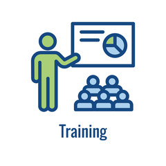 Wall Mural - Hiring Process icon with an aspect of being a new hire