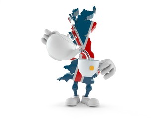 Sticker - UK character holding tea cup