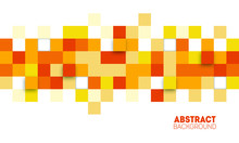 Abstract Orange Pixel Background. Vector Illustration. EPS 10.
