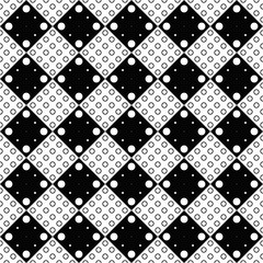 Poster - Circle pattern background - black white vector graphic from dots and circles