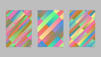 Poster - Trendy geometrical gradient modern stripe brochure collection - abstract vector stationery template