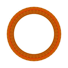 Poster - Colorful mosaic circular wreath - abstract vector design element from geometrical shapes