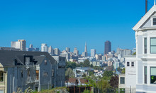 View Of San Francisco Cityscape From Alamo Square.