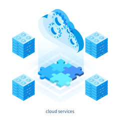 Aufkleber - Cloud services concept 05
