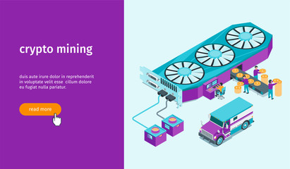 Poster - Cryptocurrency mining banner 01