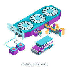 Poster - Cryptocurrency mining concept 01