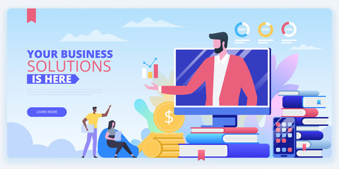 Poster - Business consulting service landing page template
