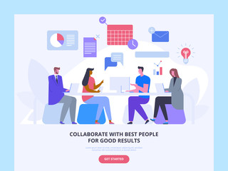 Poster - Startup launch assistance landing page template