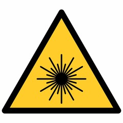 Wall Mural - Laser hazard sign