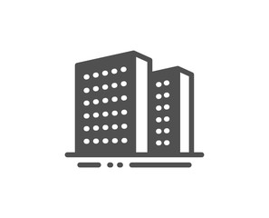 Poster - city apartments sign. buildings icon. architecture building symbol. classic flat style. simple build