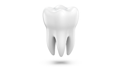 dental 3d model of premolar tooth as a concept of dental examination teeth, dental health and hygien