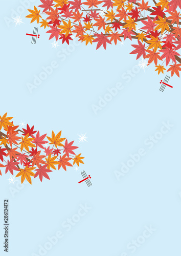 赤とんぼともみじのある秋の背景イラスト 水色背景 縦長の書式で横書き用 Stock イラスト Adobe Stock 赤とんぼともみじのある秋の背景イラスト 水色背景 縦長の書式で横書き用 Stock イラスト Adobe Stock