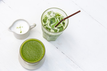 Green tea matcha latte